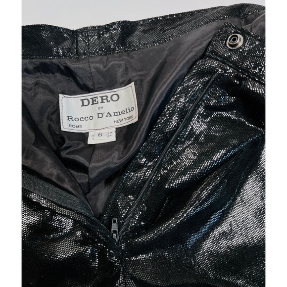 Dero by Rocco D'Amelio NY Womans Psnts Leather Suede Black Leather Pants - Picture 7 of 12